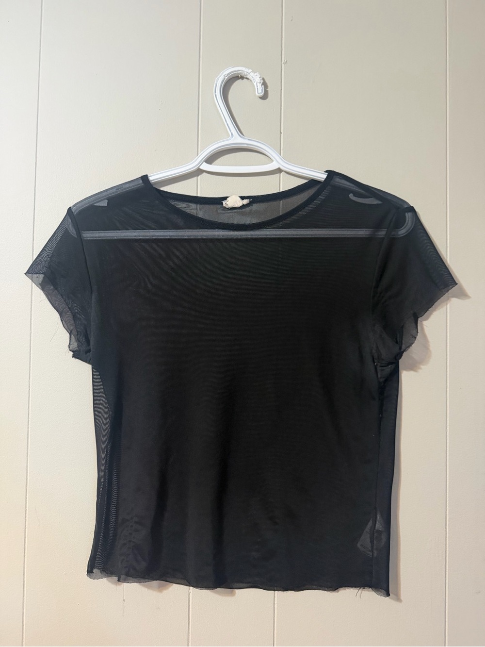 Garage Black Sheer Short Sleeve Tee